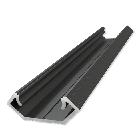 ETLED STRIP HJØRNEPROFIL SORT PÅV. 45° H:9MM B:16MM L2020MM