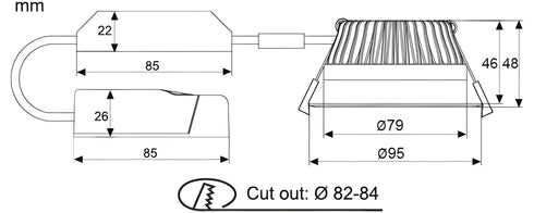 ETLED DEEP DimToWarm MATT HVIT 2800-2000K 8,6W IP54