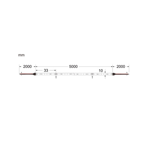 ETLED STRIP 2W IP20 2700K 10MM 24V DC 5M CRI 90 270LM/M