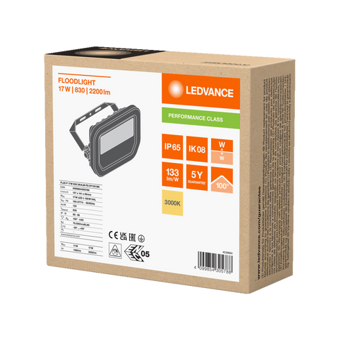 FLOODLIGHT 20 2200lm 830 PS SYM100 BK