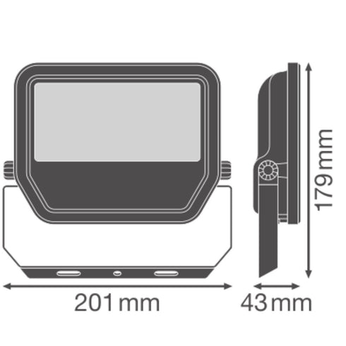 FLOODLIGHT 50 5500lm 830 PS SYM100 BK
