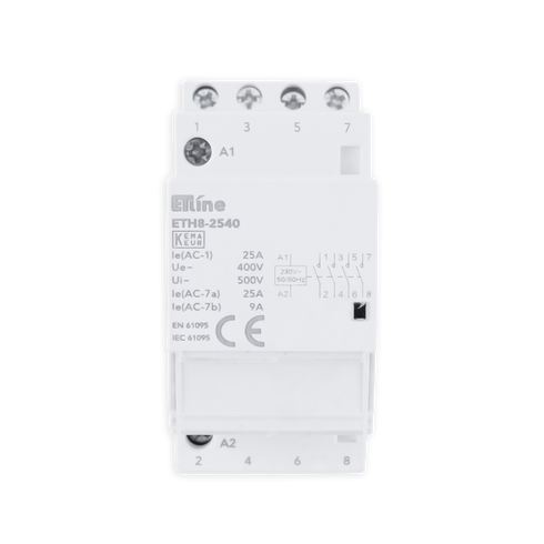 ETLINE MOD.KONTAKTOR 4P 25A 230V 2M 4NO