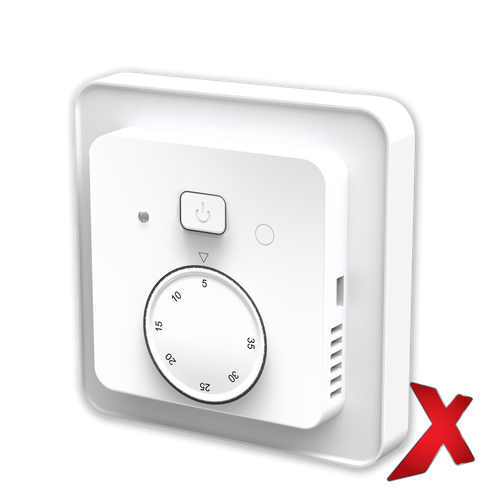 X.ETHEAT TERM/REG ANALOG HVIT 2-POL 16A