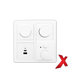 X.ETHEAT TERM/REG ANALOG HVIT 2-POL 16A