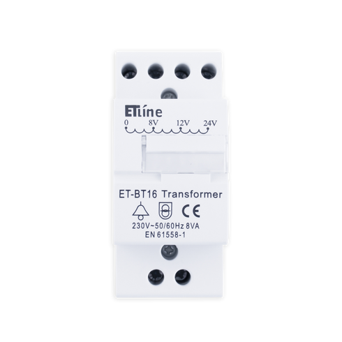 ETLINE RINGETRAFO 8-12-24V AC 230V 8VA