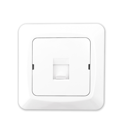 DATA DEKSEL 1xRJ45 RETT SCALA ICE SORT BAKSTYKKE