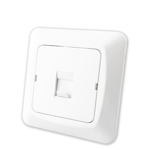 DATA DEKSEL 1xRJ45 RETT SCALA ICE SORT BAKSTYKKE