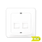 DATA DEKSEL 2xRJ45 RETT SCALA ICE SORT BAKSTYKKE
