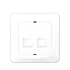 DATA DEKSEL 2xRJ45 RETT SCALA ICE SORT BAKSTYKKE