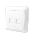 DATA DEKSEL 2xRJ45 RETT SCALA ICE SORT BAKSTYKKE