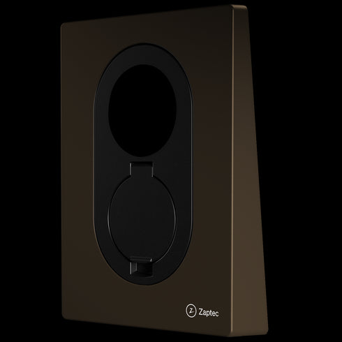 ZAPTEC GO - Front cover - Deksel - Wood Brown - Brun - Elbilgrossisten