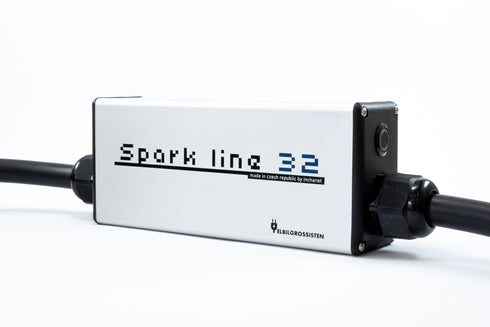 SPARK BLUE 32 Ladekabel - 1x32A - 7,2 kW - Kontrollboks / ICCB - Elbilgrossisten