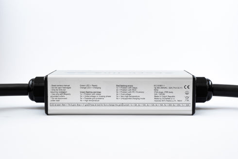 SPARK BLUE 32 Ladekabel - 1x32A - 7,2 kW - Kontrollboks / ICCB - Elbilgrossisten