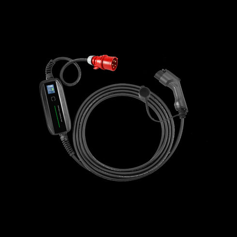 SPARK BLACK - Mode 2 ladekabel - 416-6 industriplugg - Type 1 - Elbilgrossisten