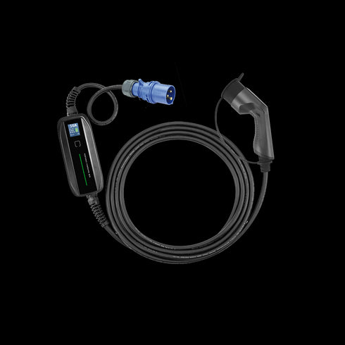 SPARK BLACK - Mode 2 ladekabel - 216-6 industriplugg - Type 2 - Elbilgrossisten