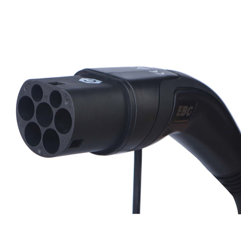 EBG — Type 2 til type 2 ladekabel — Spiralkabel — 32A/3-fase — 22 kW