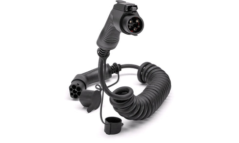 EBG — Type 2 til type 1 ladekabel — Spiralkabel — 32A/1-fase — 7,4 kW
