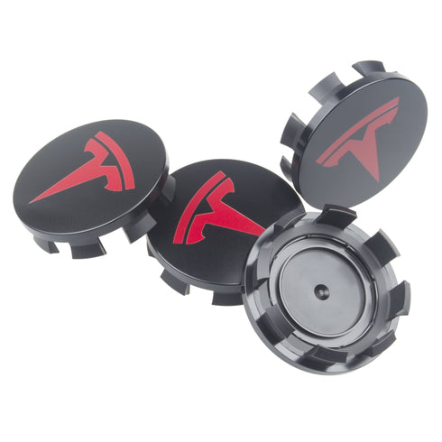 Hjulsenterkapsel - Wheel center hubs - Rød - Tesla Model S - Tesla Model X