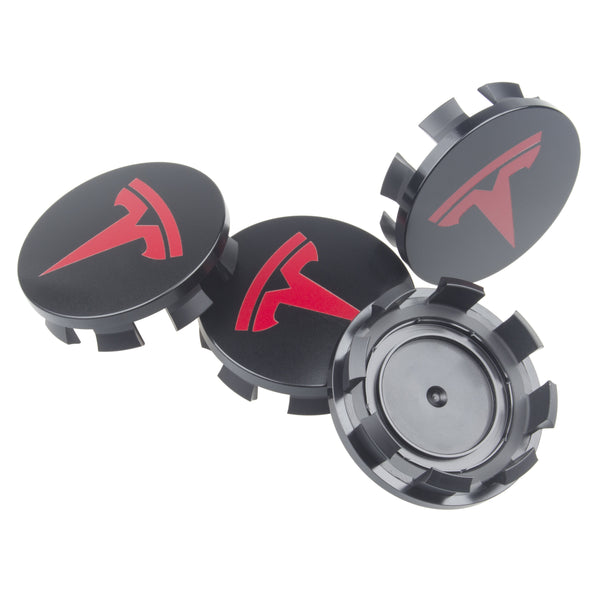 Hjulsenterkapsel - Wheel center hubs - Rød - Tesla Model S - Tesla Model X