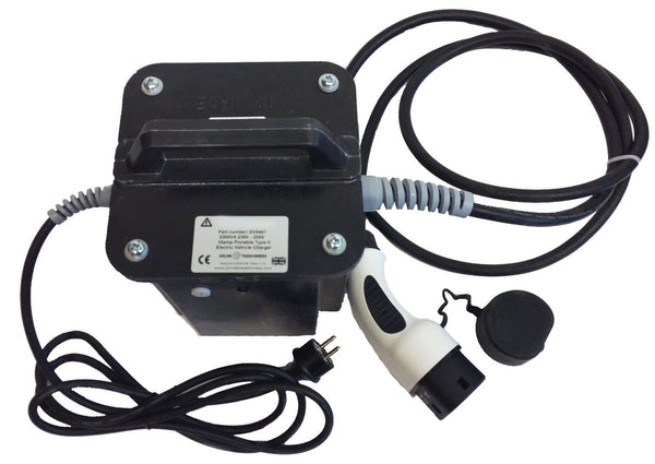 SPARK BOX — Schuko til type 2 — Portabel ladekabel til Renault ZOE — 10A / 1-fas — 2,3 kW