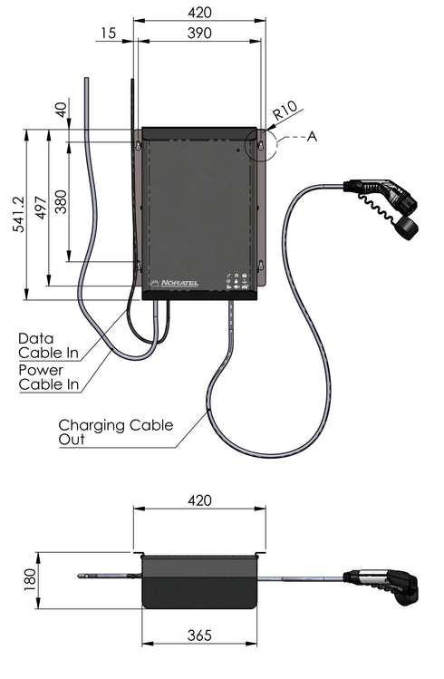 LadeTrafo — Complete Charging Solution for Renault ZOE — 3,7 kW — 16A/1-phase — Type 2