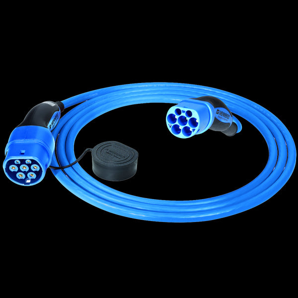 Mennekes® - Type 2 til type 2 ladekabel - 32A / 1-fas - 7,4 kW - Elbilgrossisten