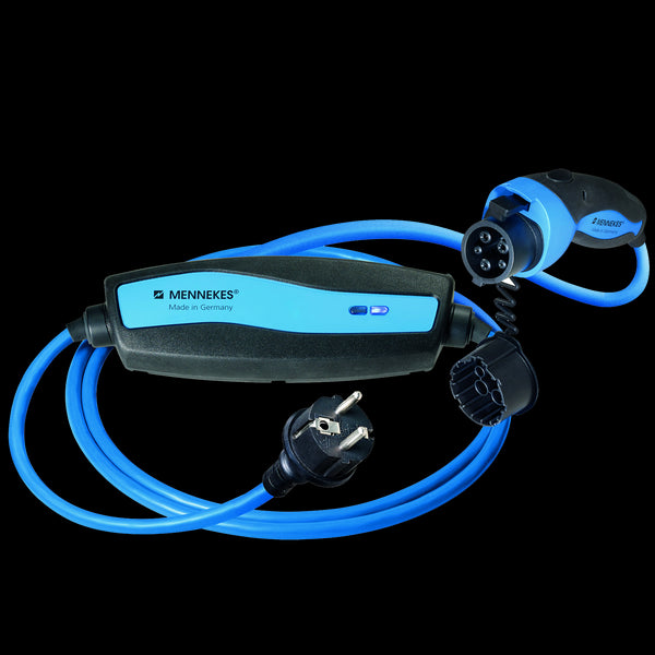 Mennekes® — Schuko til type 1 ladekabel — 10A — 1-fas — Elbilgrossisten