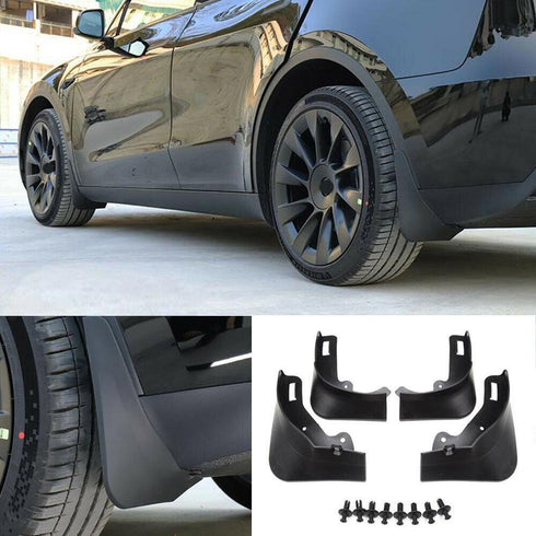 Tesla Model Y - Mudflaps - Skvettlapper - Wheelguard - Mudguard - Elbilgrossisten