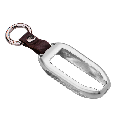 Nøkkeldeksel - Key Fob Case + Key Fob - Aluminium - Sølv - Silver - Back - Tesla Model S - TMS