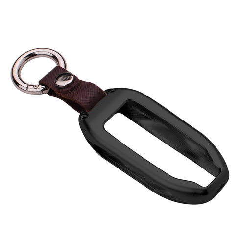 Nøkkeldeksel - Key Fob Case + Key Fob - Aluminium - Sort - Black - Back - Tesla Model S - TMS