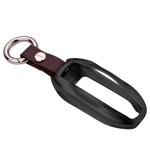 Nøkkeldeksel - Key Fob Case + Key Fob - Aluminium - Sort - Black - Front - Tesla Model S - TMS