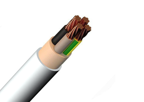 PFXP installasjonskabel — 400/750V — CU 4G6mm² — Ø17mm — Hvit