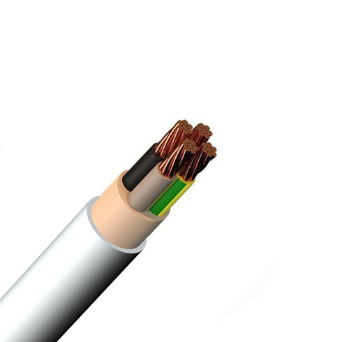 PFXP installasjonskabel — 300/500V — CU 3G2,5mm² — Ø11mm — Hvit