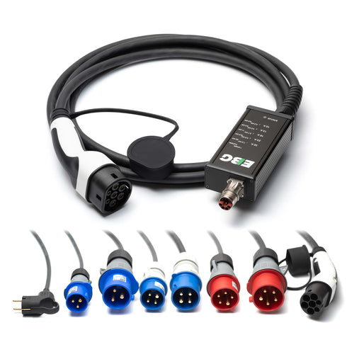 SPARK Universal - Universal ladekabel med 8 adaptere - Elbilgrossisten