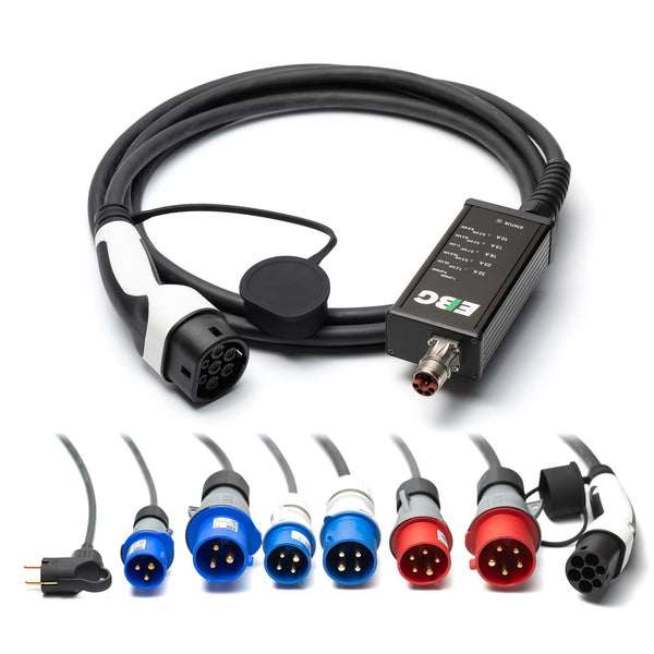 SPARK Universal - Universal ladekabel med 8 adaptere - Elbilgrossisten