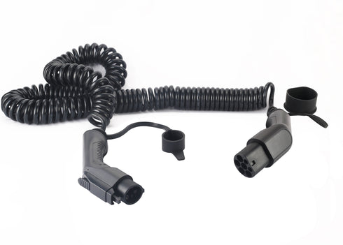 EBG — Type 2 til type 1 ladekabel — Spiralkabel — 32A/1-fase — 7,4 kW