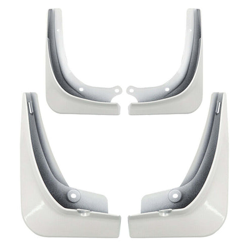 Skvettlapper - Mudflaps - Tesla Model 3 - Hvit - Komplett sett Foran + bak - Elbilgrossisten