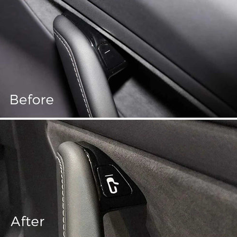 TSLA door sign decal/ foil for Tesla Model 3/Y- 3D decal for door buttons for Tesla Model 3