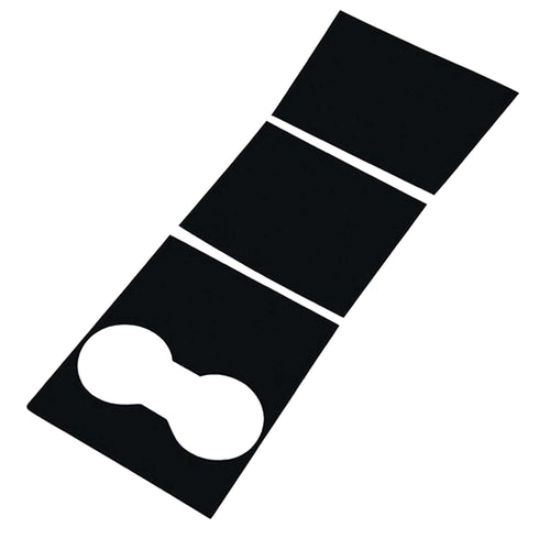 TSLA Folie For Tesla model 3 - Matt black sort - Midtkonsoll - Center console TM3