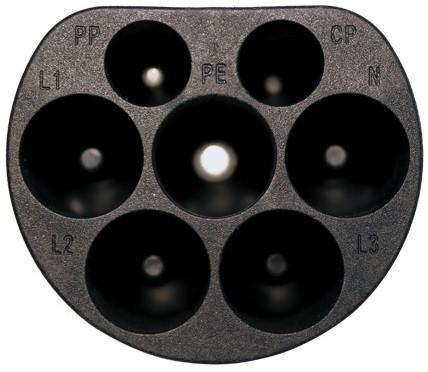 EBG — Type 2 til type 2 ladekabel — Spiralkabel — 32A/3-fase — 22 kW — Type 2 hankjønn plugg