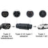 Type 2 til type 1 adapter — 32A — 1-fas — 7,4 kW