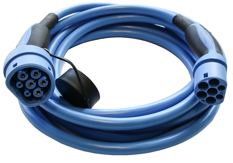 Mennekes® - Type 2 to type 2 charging cable - 32A - 3-phase — Electric ...